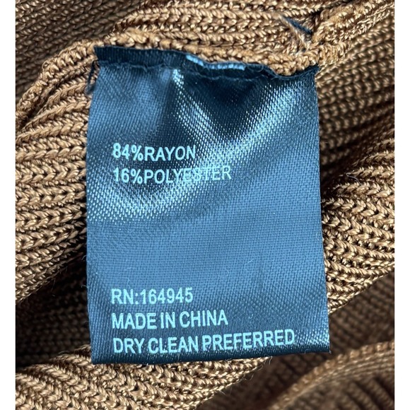 Toccin Mila Fringe Long Sleeve Midi Dress Size XS Bronze Knit Anthropologie NWT - Picture 12 of 12